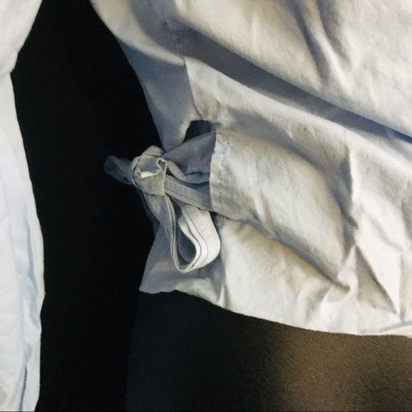 5/$25 Mossimo Stretch Blue Wrap Blouse Sz Small - Picture 4 of 7